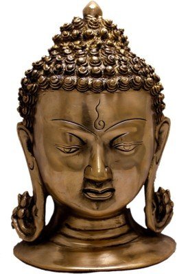 amazing india religious lord buddha head wall hanging brass idol